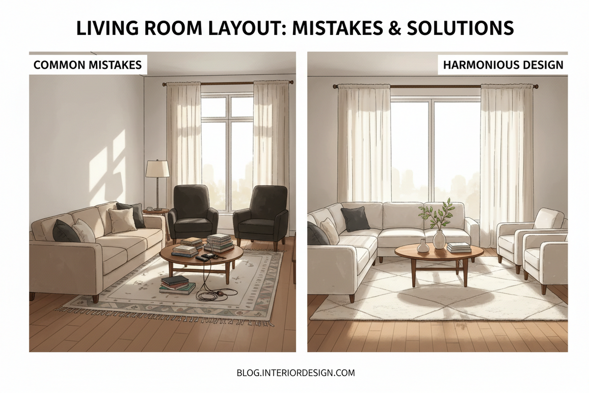 7 Furniture Placement Mistakes That Can Make a Beautiful Room Feel Wrong
