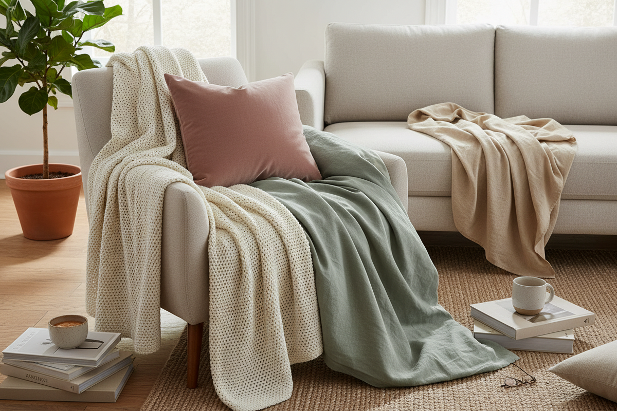 Tactile Comfort: A Guide to Decorating with Bouclé, Velvet, and Linen