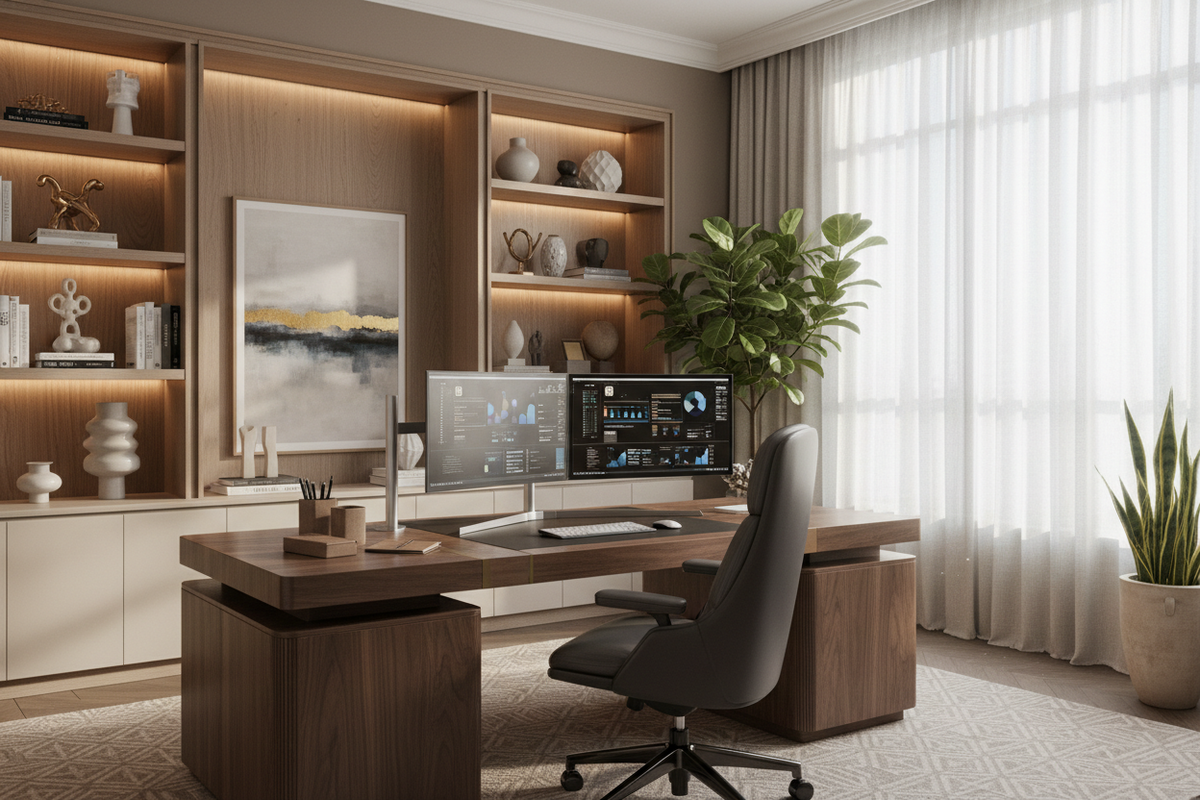 The Executive Suite: Blending Ergonomics with High-End Home Office Design