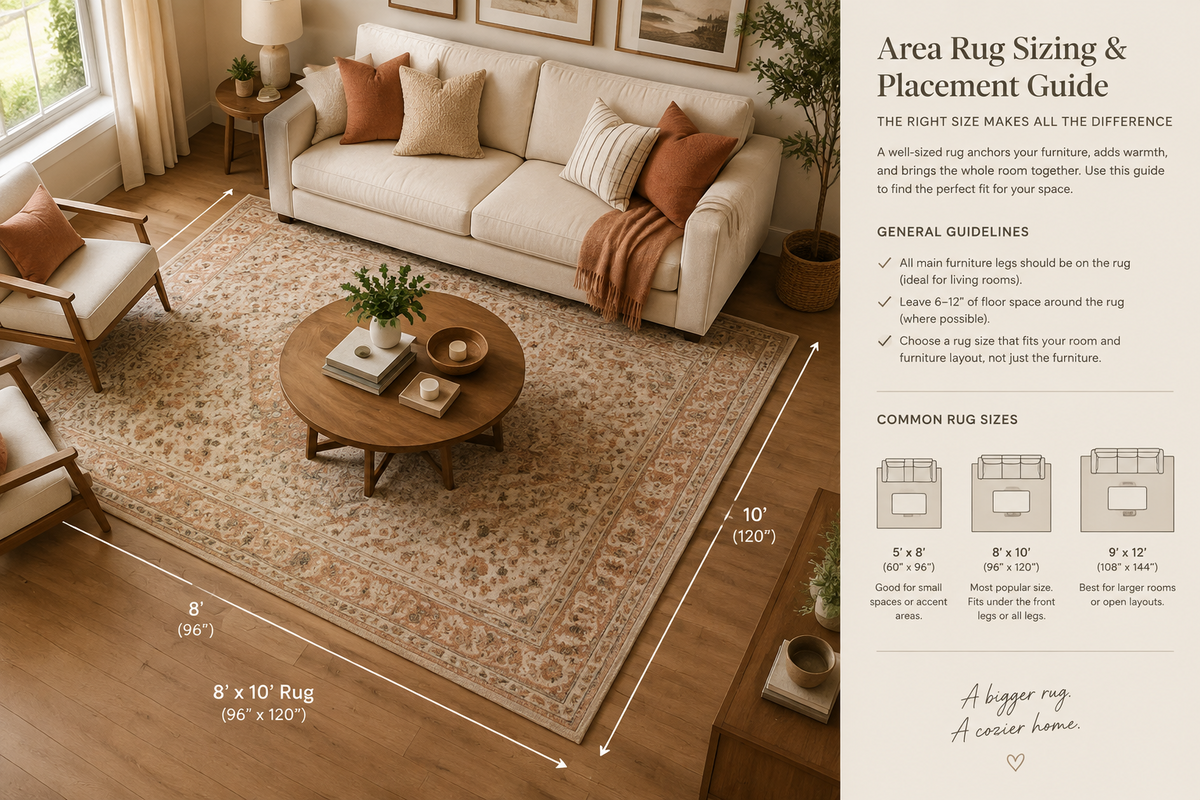 The Ultimate Area Rug Guide: Sizing and Placement for Every Room