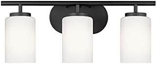 Generation Lighting 3-Light Oslo Bath Fixture Wall Lamp Midnight Black 41162EN3-112, Bathroom Light Fixture for Home Decor, Vanity Light Fixture Uses A19 Standard or LED Light Bulbs