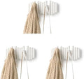 UMBRA Picket Rail Wall Stylish and Functional Hook with Five Hoops (White) (Pack of 3)