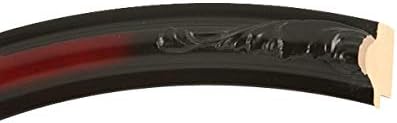 OVALCREST Oval Beveled Wall Mirror for Home Decor - Florence Style - Rosewood - 34" x 24"