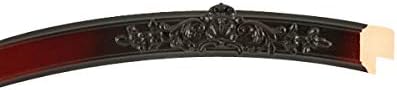 OVALCREST Oval Beveled Wall Mirror for Home Decor - Athena Style - Rosewood - 26" x 22" Outside Dimensions