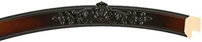 OVALCREST Oval Beveled Wall Mirror for Home Decor - Athena Style - Walnut - 18" x 14" Outside Dimensions