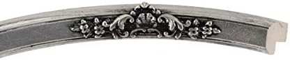 OVALCREST Oval Beveled Wall Mirror for Home Decor - Athena Style - Silver Leaf with Black Antique - 21" x 17" Outside Dimensions