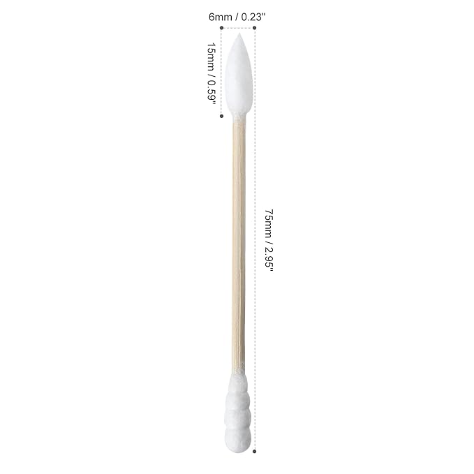 Bamboo Cotton Swabs - 1000 Count - Pointed & Spiral Heads- 100% Biodegradable Cotton Buds | Natural & Sustainable Makeup Remover | Organic Cotton Heads | FSC Certified and PETA Approved.