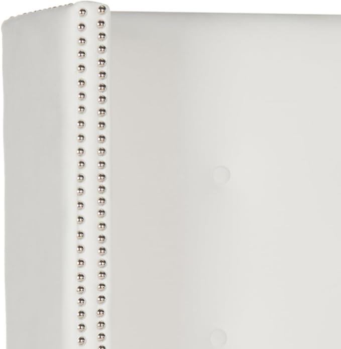 Safavieh Mercer Collection Keegan Velvet Tufted Winged Headboard, Queen, White