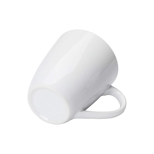 Amazon Basics Porcelain, 12 oz Coffee Mug Set, 12 Count, White
