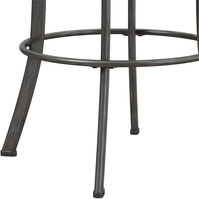 Hillsdale Bridgetown Metal Bar Height Swivel Stool, Pewter