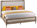 Hekman Chateaux King Size Shelter Upholstered Bed Frame - Tufted Headboard Panel, Sturdy Wooden Frame, Upholstered Wings, Elegant King Headboard, Durable Wood Panel, Bed Frame for Bedroom & Guest Room