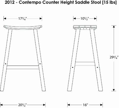 POLYWOOD 2012-FWHGR Contempo Bar Height Saddle Seat Barstool, White Frame, Green