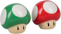 Super Mario Brothers Mushroom Salt and Pepper Shakers Officially Licensed Nintendo Red & Green 1-Up Ceramic Set for Kitchen & Home Decor, Housewarming Gift for Movie and Gaming Fans | Paladone