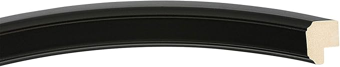 OVALCREST Oval Beveled Wall Mirror for Home Decor - Toronto Style - Matte Black - 22" x 18"
