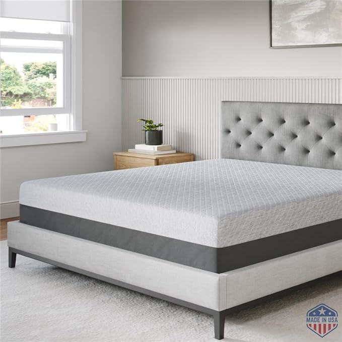 Celestial Sleep Gel Memory Foam Mattress in a Box, Made in The USA, CertiPUR-US® Certified Foam, Oeko-Tex, and Fiberglass-Free Certified Bed, 10 inch Medium - King