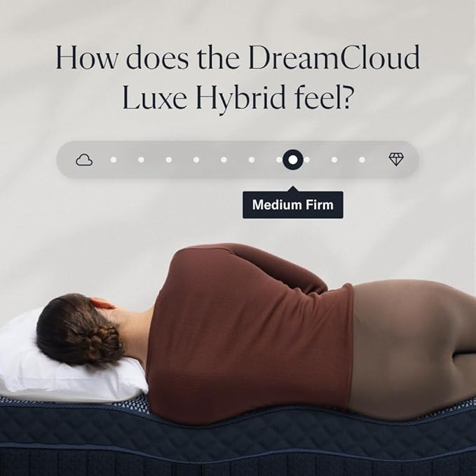 DreamCloud Luxe 14" Twin Mattress - Luxury Hybrid Gel Memory Foam - 365 Night Trial - Fiberglass Free - Forever Warranty - Mattress in a Box - CertiPUR-US Certified