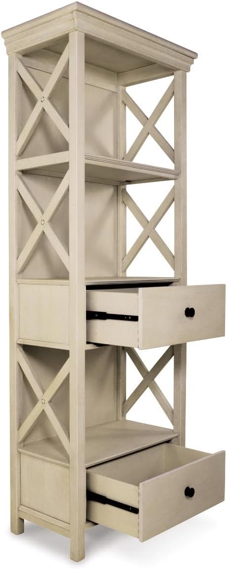 Signature Design by Ashley Bolanburg Cottage Chic Display Cabinet or Bookcase, Antique White