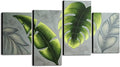 Wieco Art Large Botanical Paintings Wall Art on Canvas Abstract Green Leaves Canvas Wall Art for Living Room Bedroom Wall Decor Modern Artwork for Home Decorations