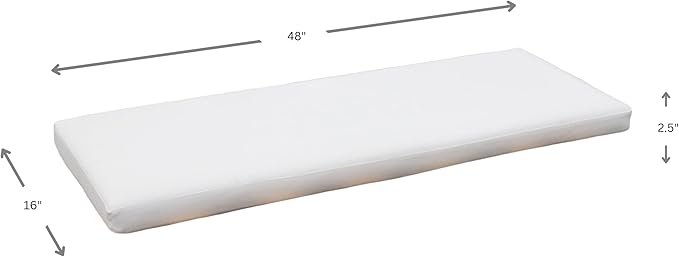 Tommy Bahama Bench Cushion, 48" X 16" X 2.5", Bamboo Bay Bone