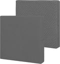 Easy-Going Waterproof Patio Cushion Covers ONLY Cover 22x22x4 inch 2 Pack Replacement Non-Slip Outdoor Seat Cushion Slipcover with Zipper. Dark Gray