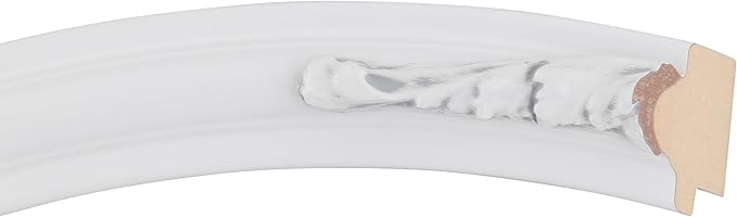OVALCREST Oval Beveled Wall Mirror for Home Decor - Florence Style - Linen White - 20" x 16"