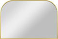 MCS Master & Co. Modern Metal Large Wall Mirror, Minimalist Home Decor Mantle Arch Mirror for Living Room, Bedroom, or Bathroom, 24 by 36 Inch, Brass