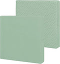Easy-Going Waterproof Patio Cushion Covers 20x18x4 inch 2 Pack Replacement Non-Slip Outdoor Seat Cushion Slipcover with Zipper. Greyish Green