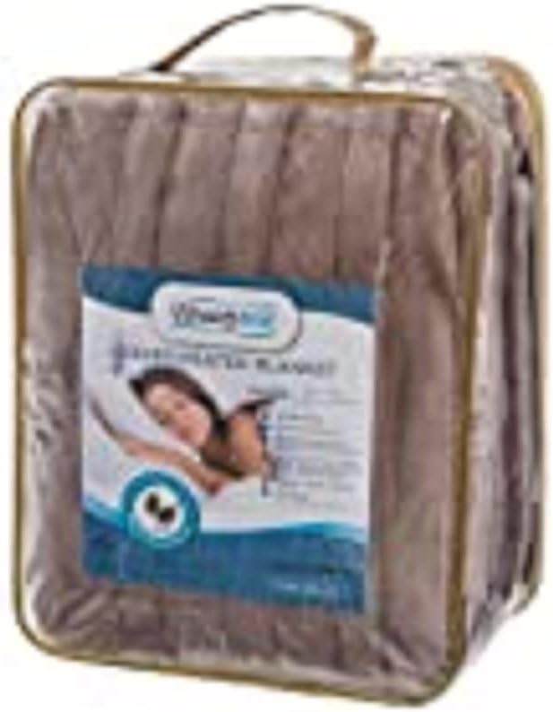 Beautyrest Heated Electric Blanket for Cold Weather, Fast Heating Heated Blanket, Auto Shut Off, Virtually Zero EMF, Multi Heat Setting, UL Certified, Red King (90 inx100 in)