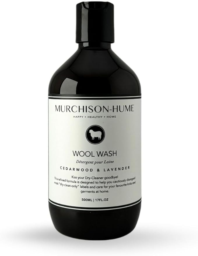 Murchison-Hume Luxury Wool Wash – Eco-Friendly Detergent for Wool, Cashmere & Delicates – Cedarwood or Lavender – Plant-Based, Biodegradable Formula, Gentle Care, 17oz