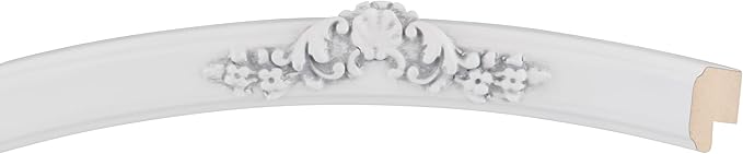 OVALCREST Oval Beveled Wall Mirror for Home Decor - Athena Style - Linen White - 21" x 17" Outside Dimensions
