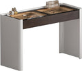 Makeup Vanity Desk with HD Lighted Mirror, 47-Inch Modern Vanity Desk with Mirror and Lights, Featuring 2 Drawers, Lacquer Finish, and Tempered Glass Top for Bedroom (2)