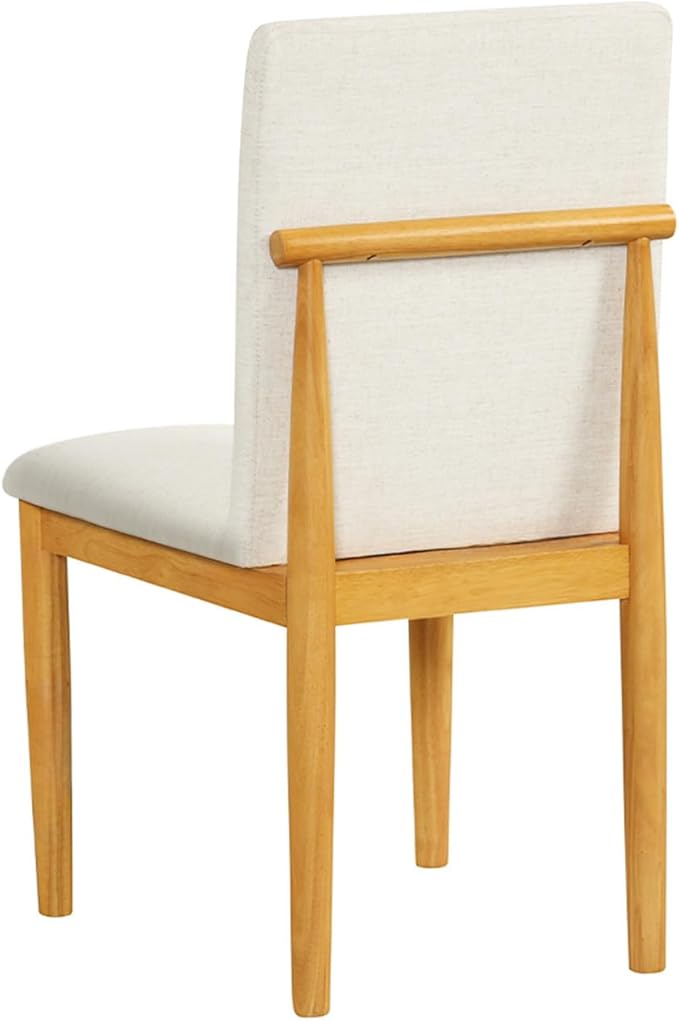 HomePop Modern Upholstered Farmhouse Dining Chairs - Cream White Textured Woven (Set of 2)