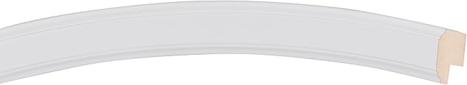 OVALCREST Oval Beveled Wall Mirror for Home Decor - Toronto Style - Linen White - 18" x 14"