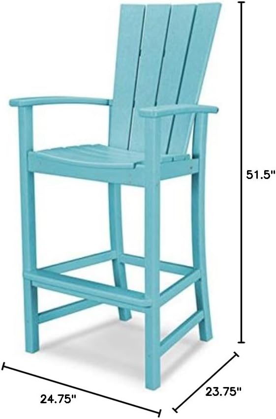 POLYWOOD® Quattro Adirondack Bar Chair in Lime