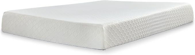 Signature Design by Ashley Full Size Chime 10 Inch Medium Firm Memory Foam Mattresswith Green Tea & Charcoal Gel for Pressure Relief, Fiberglass Free, Mattress In A Box
