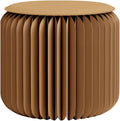 Folding Stool - 12Inch Home Furniture 660lb Load Capacity Foldable Paper Stool - Eco-Friendly Kraft Paper Honeycomb Design,Foldable to 1.2",Brown Modern Minimalist Stool for Living Room(Brown)