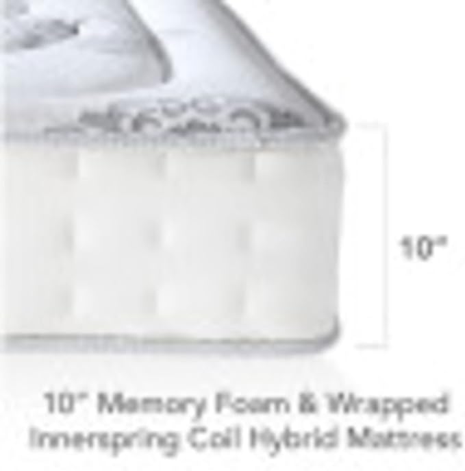 Classic Brands Decker Cool Gel Memory Foam and Innerspring Hybrid 10-Inch Mattress, Mattress in a Box, Twin