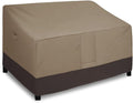 Easy-Going Waterproof Outdoor Loveseat, Heavy Duty Deep 2-Seater Patio Couch, Windproof Outdoor Furniture Cover with Air Vent (58Wx40Dx31H inch, Camel/Dark Brown)