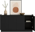Prepac Simply Modern 4 Door Console Table Storage Cabinet, Buffet Cabinet for Storage and Organization, Modern Side Table with Doors & Shelves, 60”W x 30”H x 16”D, Black
