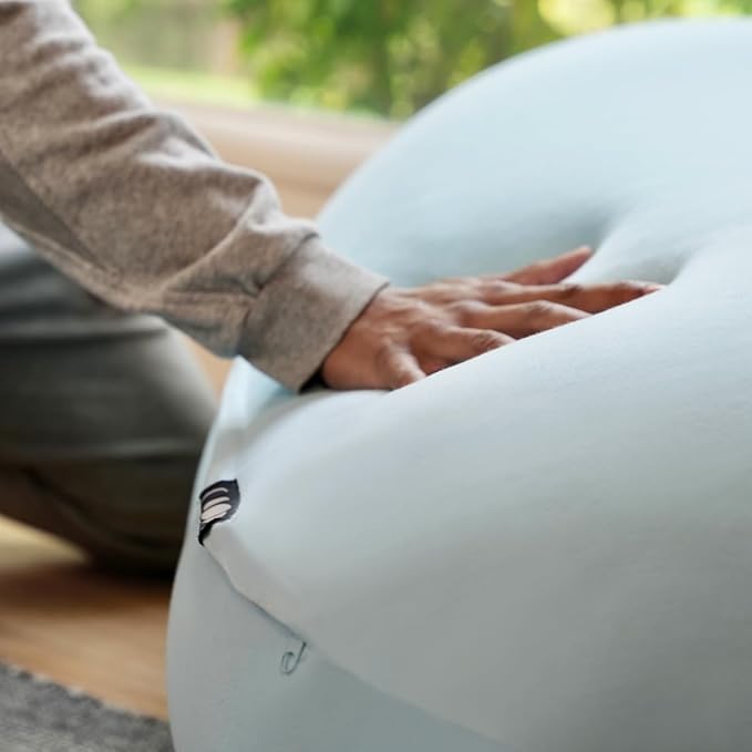The Moon Pod Bean Bag Chair - Large, Modern Beanbag for Adults, Kids and Teens. Washable Stretch Cover Filled with Thousands of High Density Micro-Beads (Charcoal).