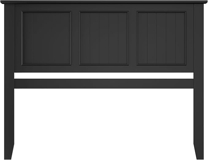 Scurrty Antique Style Wood Headboard Queen Size, Modern Headboard with Vintage Wood Frame, Bedroom Furniture (Black)