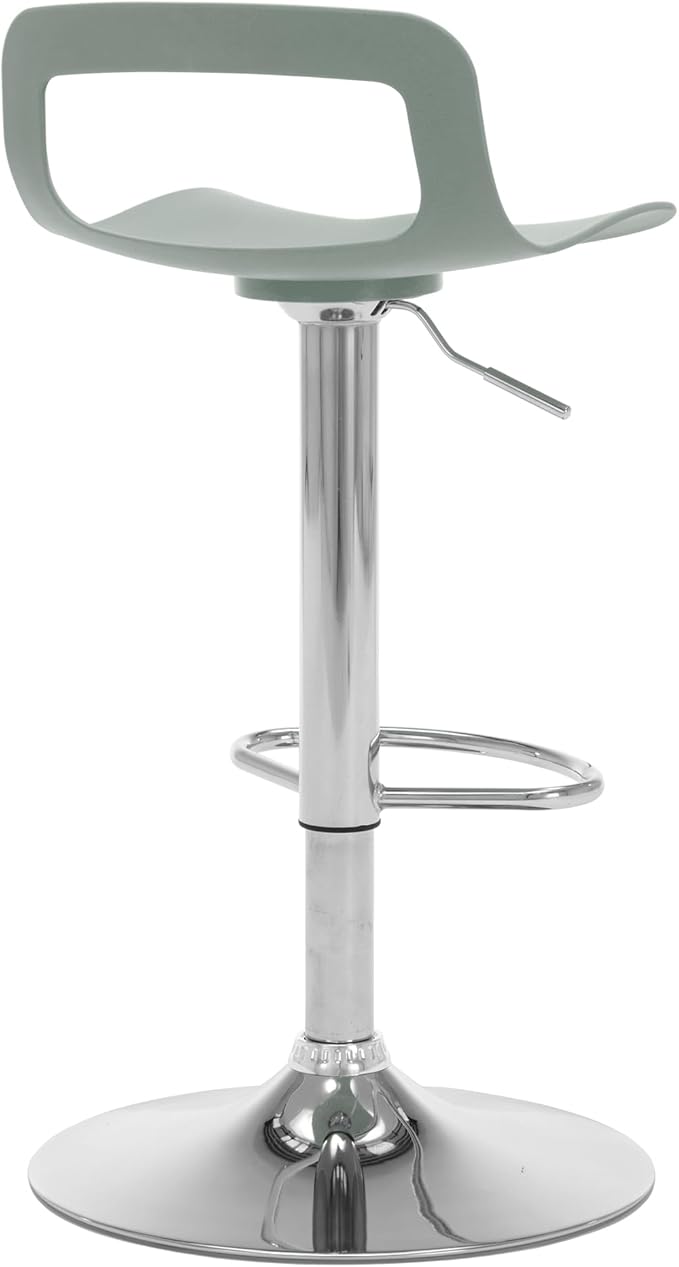 NOBPEINT Contemporary Chrome Air Lift Adjustable Swivel Bar Stool (4 Pieces, Mint Green)