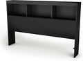 South Shore Spark Bookcase Headboard, Full, Pure Black