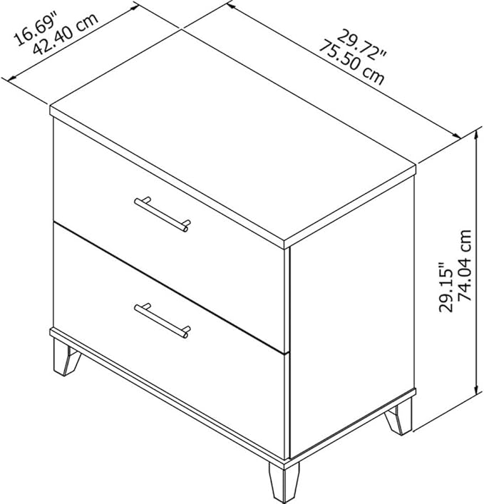 Pemberly Row Modern Lateral File Cabinet in Maple Cross - Eng Wood