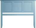 Scurrty Antique Style Wood Headboard Queen Size, Modern Headboard with Vintage Wood Frame, Bedroom Furniture (Blue)