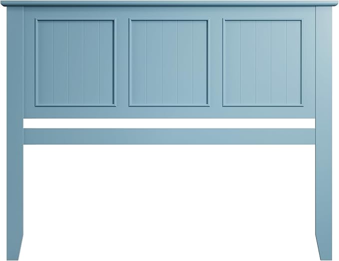 Scurrty Antique Style Wood Headboard Queen Size, Modern Headboard with Vintage Wood Frame, Bedroom Furniture (Blue)