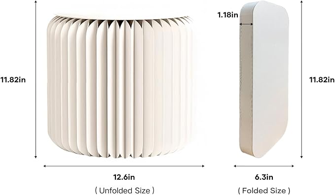 Folding Stool - 12Inch Home Furniture 660lb Load Capacity Foldable Paper Stool - Eco-Friendly Kraft Paper Honeycomb Design,Foldable to 1.2",Brown Modern Minimalist Stool for Living Room(White)