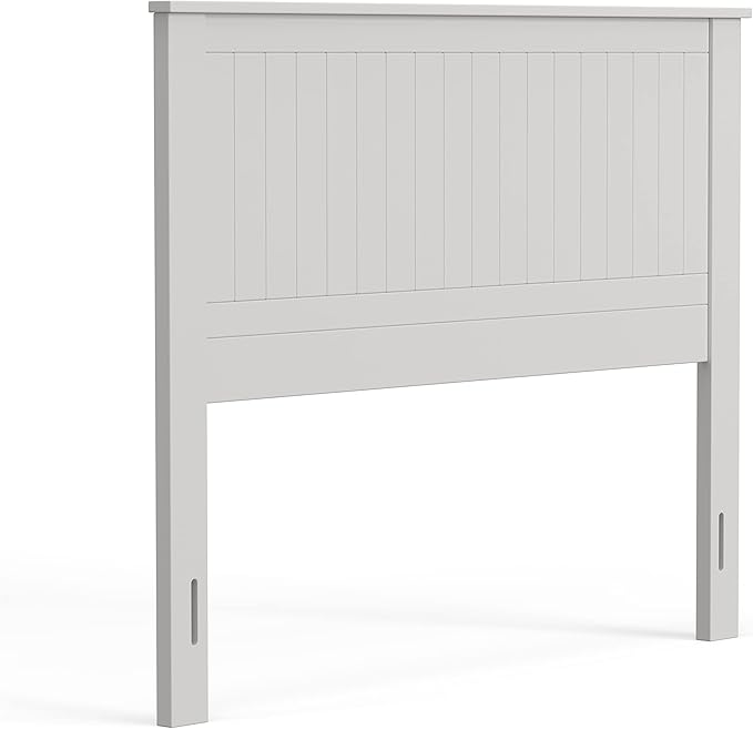 Glenwillow Home Wainscott Wood Panel Headboard in White - Full Size
