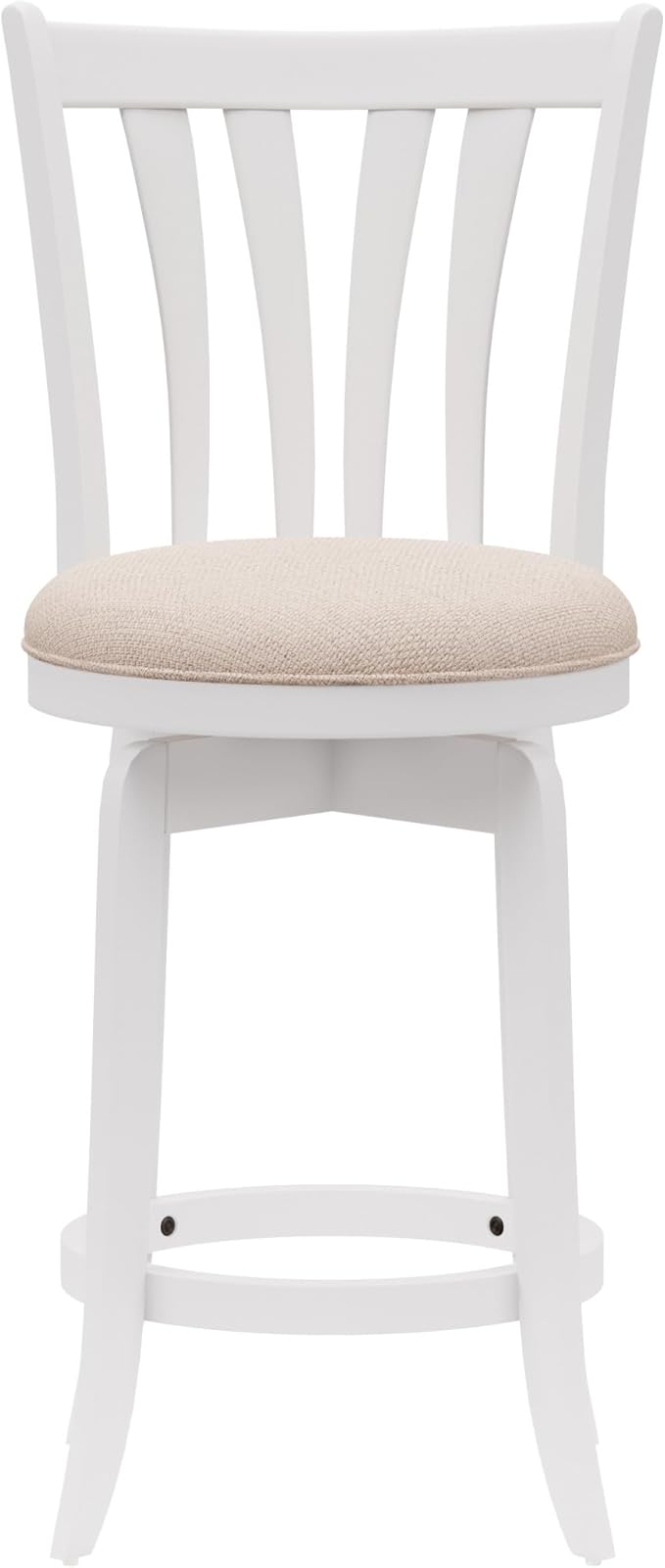 Hillsdale 25.5" Savana Wood Swivel Counter Height Stool, White