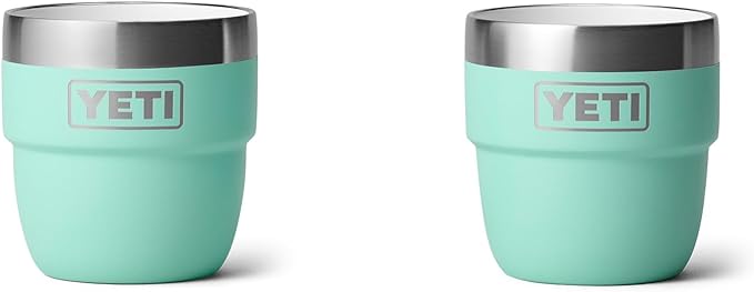 YETI Rambler 4 oz Stackable Cup, Stainless Steel, Vacuum Insulated Espresso/Coffee Cup, 2 Pack